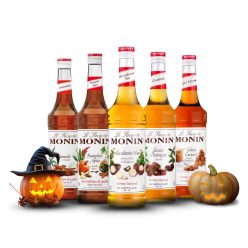   MONIN Tökös ötös csomagajánlat (fűszeres sütőtök, gesztenye, winter spice, fahéj és mézes kalács)